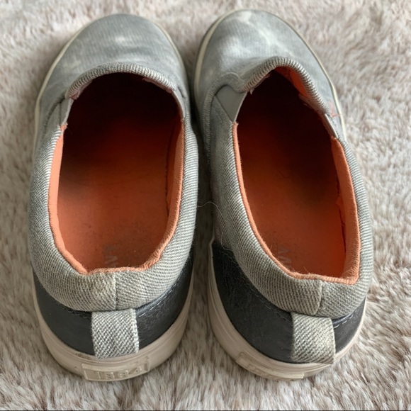 Canvas Slip-on Sneakers for Boys in Size 2 in Color Gray and white - Picture 2 of 7